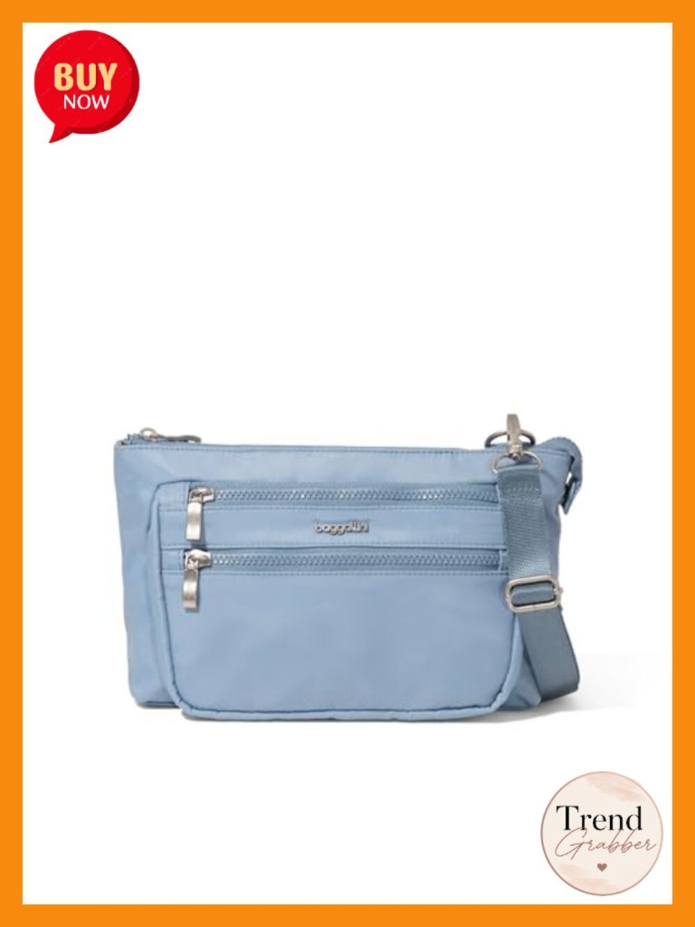 Baggallini Convertible Crossbody Belt Bag Nylon RFID Travel Purse
